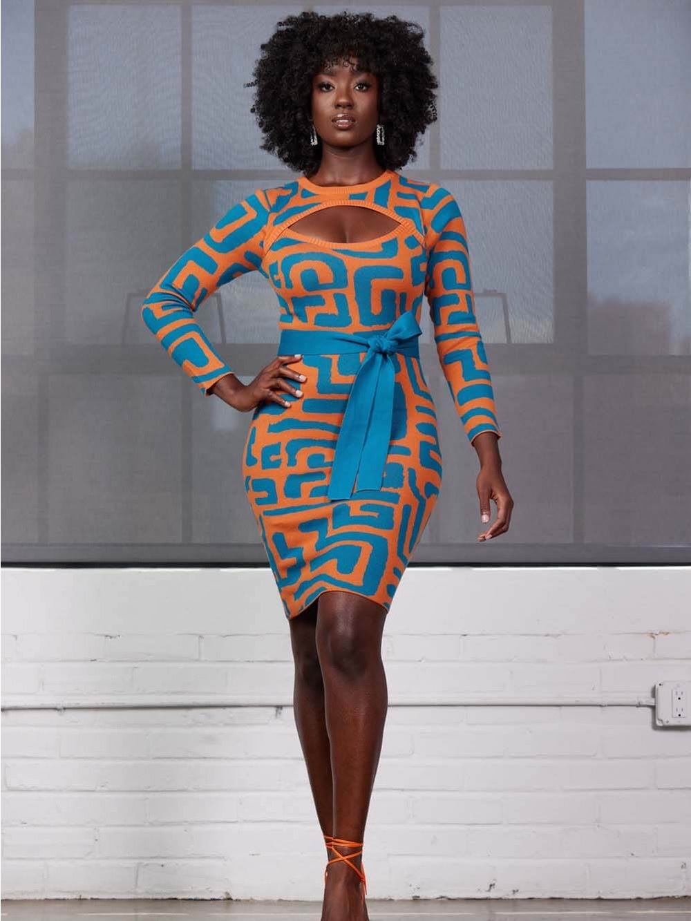 Diyanu Marah Women’s African Print Sweater Dress